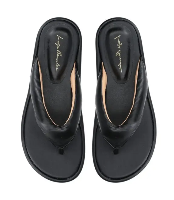 SANDÁLIA FLATFORM SALTO MÉDIO LUIZA BARCELOS PRETO