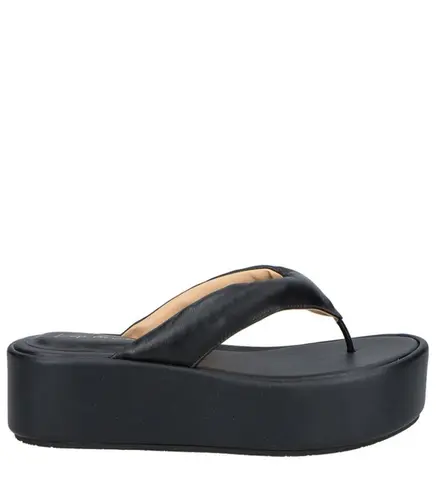 SANDÁLIA FLATFORM SALTO MÉDIO LUIZA BARCELOS PRETO
