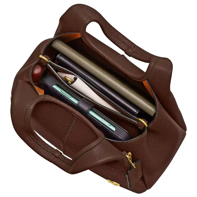 BOLSA COACH NEW YORK LANA SHOULDER 23 MARROM