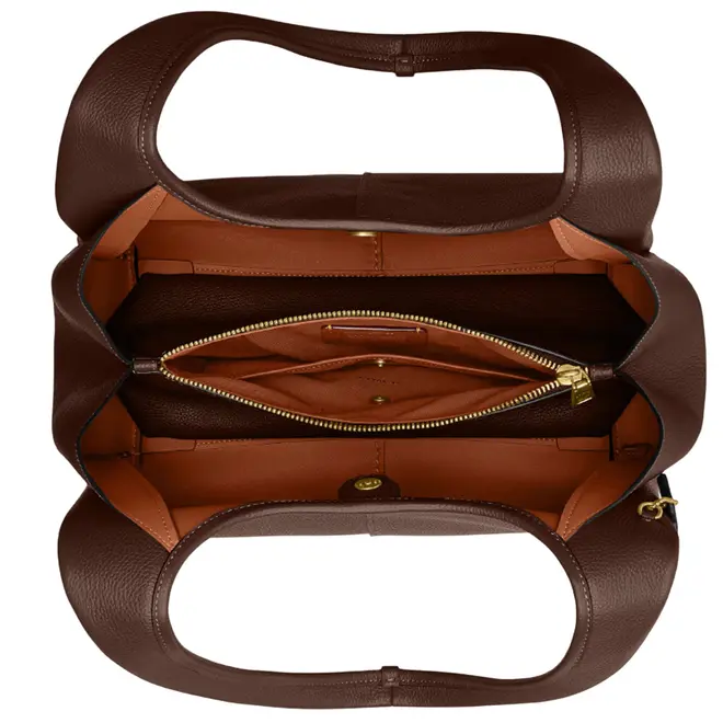 BOLSA COACH NEW YORK LANA SHOULDER 23 MARROM