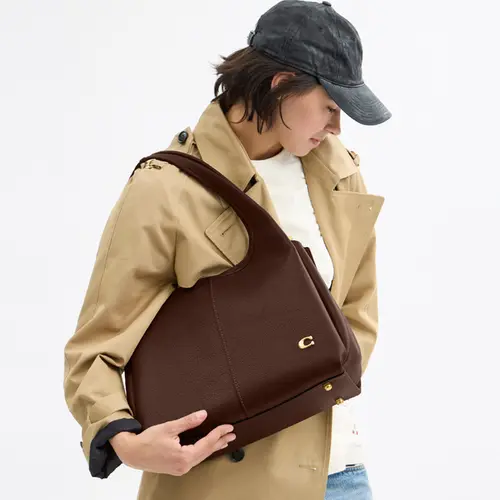 BOLSA COACH NEW YORK LANA SHOULDER 23 MARROM