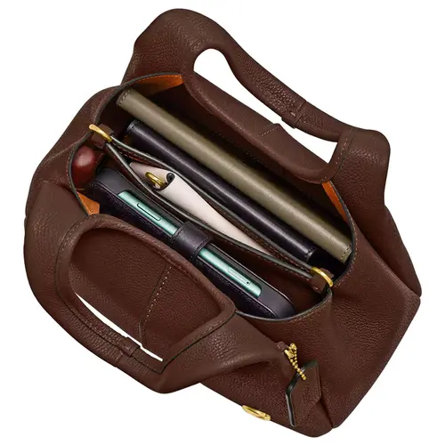 BOLSA COACH NEW YORK LANA SHOULDER 23 MARROM