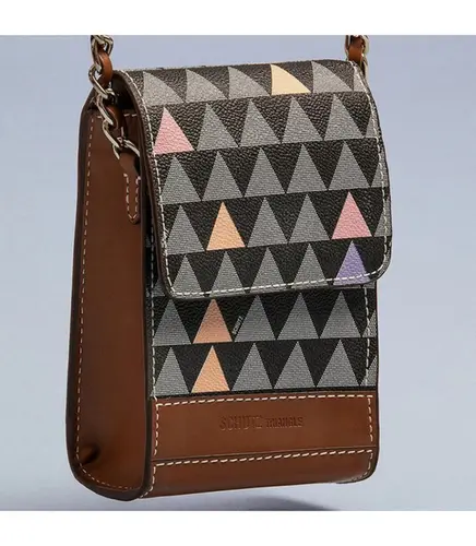 BOLSA 4GIRLS BELIEVE NEW TRIANGLE  SCHUTZ MARROM