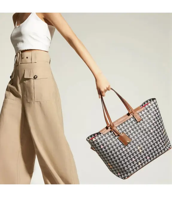 BOLSA SHOPPING BAG NEO NINA TRIANGLE MARROM