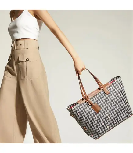 BOLSA SHOPPING BAG NEO NINA TRIANGLE MARROM