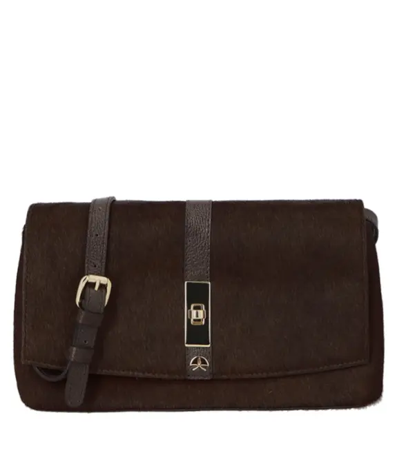 BOLSA CLUCTH PEQUENA LUIZA BARCELOS MARROM