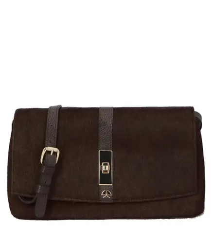 BOLSA CLUCTH PEQUENA LUIZA BARCELOS MARROM
