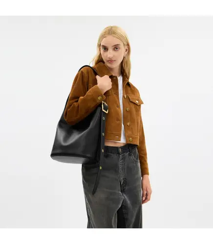 BOLSA COACH NEW YORK BLEECKER BUCKET PRETO