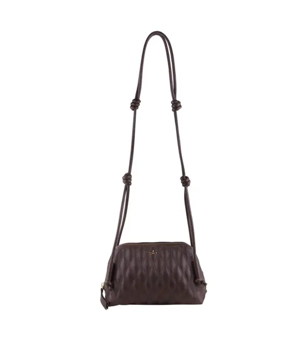 BOLSA MÉDIA MATELASSÊ LUIZA BARCELOS MARROM