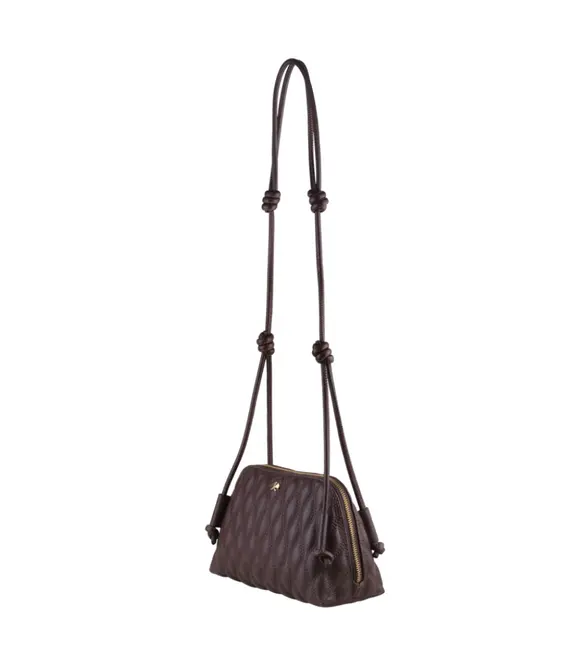 BOLSA MÉDIA MATELASSÊ LUIZA BARCELOS MARROM