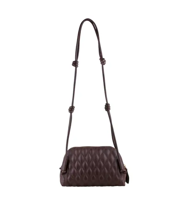 BOLSA MÉDIA MATELASSÊ LUIZA BARCELOS MARROM