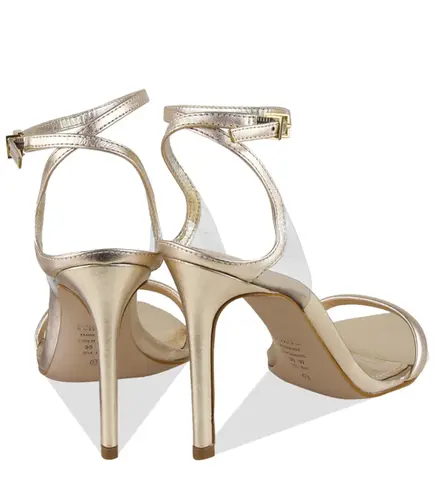 SANDÁLIA SALTO ALTO SKYE SCHUTZ DOURADO