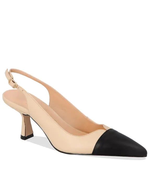 SCARPIN SALTO MÉDIO SLINGBACK LUIZA BARCELOS BEGE
