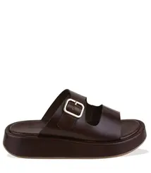 SANDÁLIA SALTO BAIXO FLATFORM BENTANA MARROM