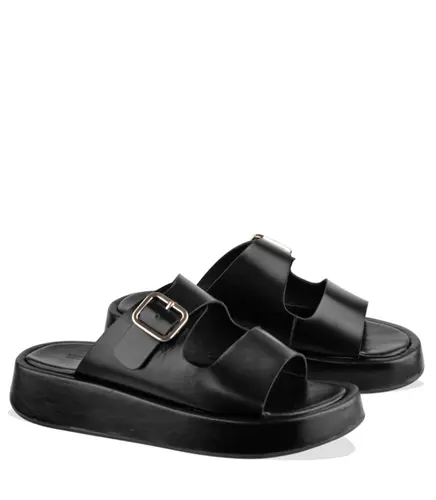 SANDÁLIA SALTO BAIXO FLATFORM BENTANA PRETO