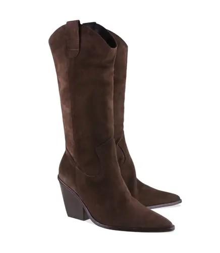 BOTA WESTERN SALTO ALTO LUIZA BARCELOS MARROM