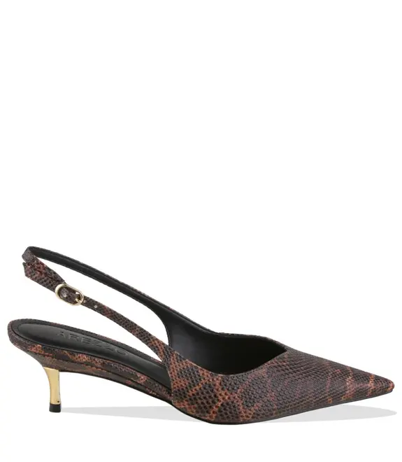 SCARPIN SALTO MÉDIO SLINGBACK AREZZO ANIMAL PRINT