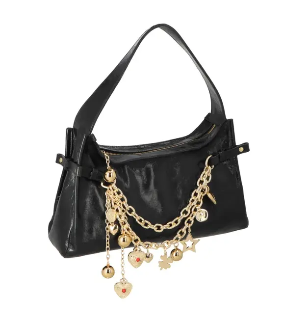 BOLSA GRANDE HOBO CHARM LUIZA BARCELOS PRETO