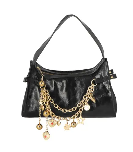 BOLSA GRANDE HOBO CHARM LUIZA BARCELOS PRETO