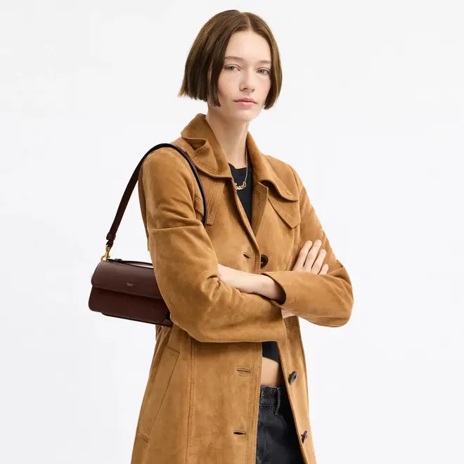 BOLSA COACH NEW YORK ELORA TOP HANDLE MARROM