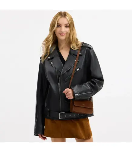 BOLSA COACH NEW YORK ELORA TOP HANDLE CROSSBODY MARROM