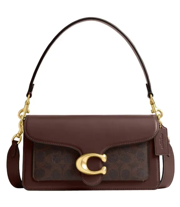BOLSA COACH NEW YORK TABBY SHOULDER 26 SIGNATURE MARROM