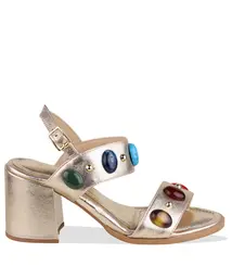 SANDÁLIA SALTO MÉDIO BENTANA DOURADO