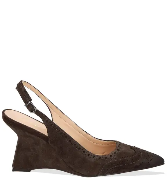 SCARPIN SALTO ALTO ANABELA SLINGBACK LUIZA BARCELOS MARROM
