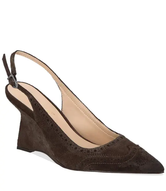 SCARPIN SALTO ALTO ANABELA SLINGBACK LUIZA BARCELOS MARROM
