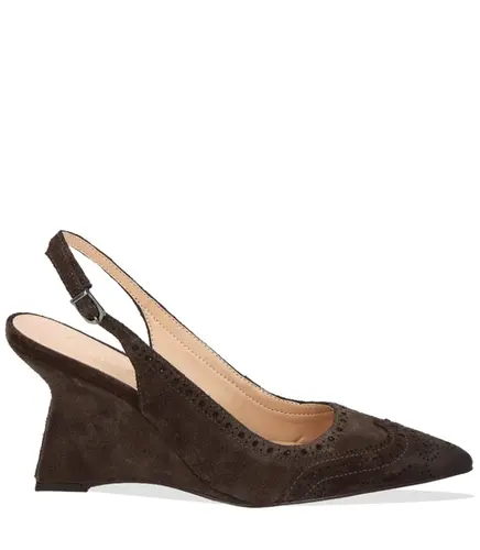 SCARPIN SALTO ALTO ANABELA SLINGBACK LUIZA BARCELOS MARROM