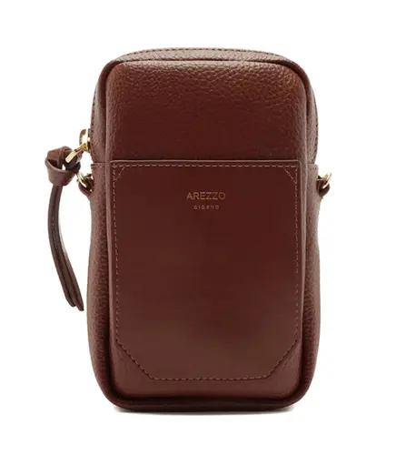 MINI BAG PORTA CELULAR AREZZO MARROM