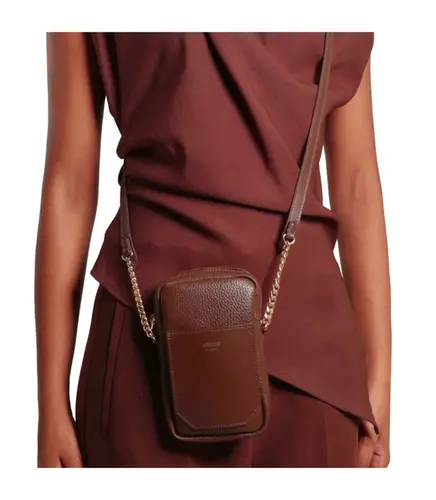 MINI BAG PORTA CELULAR AREZZO MARROM