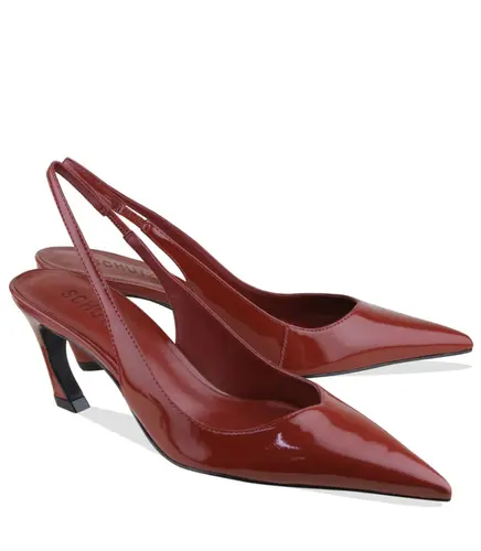 SCARPIN SALTO MÉDIO SLINGBACK LEXI SCHUTZ MARROM