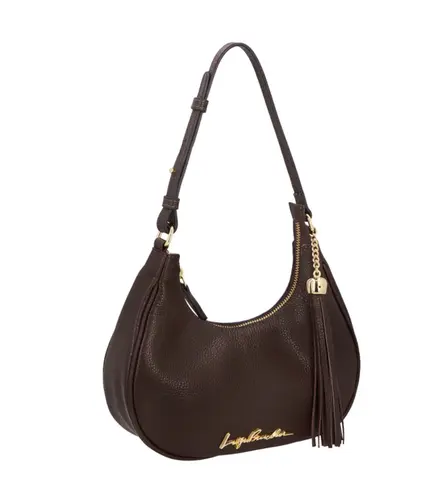 BOLSA PEQUENA MEIA LUA LUIZA BARCELOS MARROM