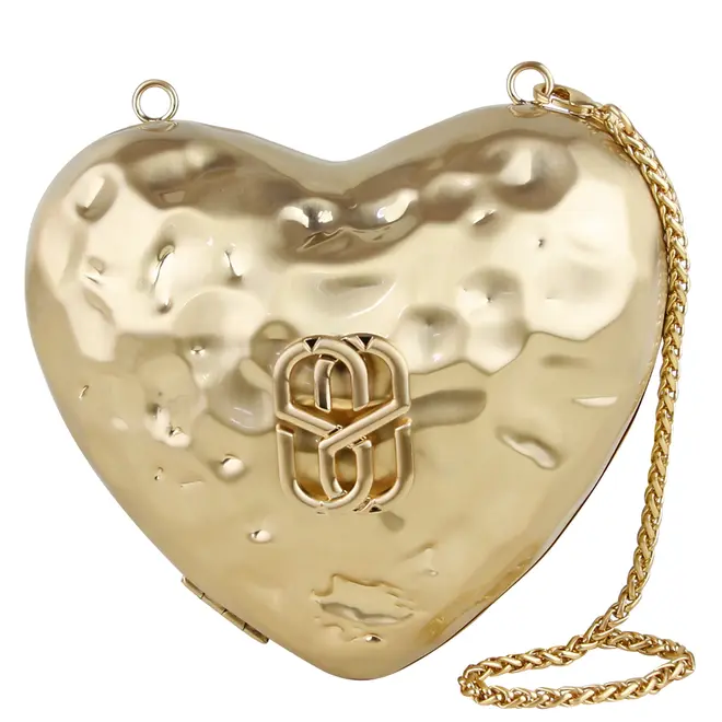 BOLSA PEQUENA HEART BEAT SCHUTZ DOURADO