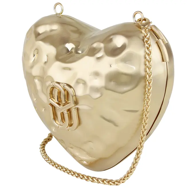 BOLSA PEQUENA HEART BEAT SCHUTZ DOURADO