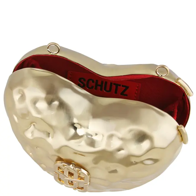 BOLSA PEQUENA HEART BEAT SCHUTZ DOURADO