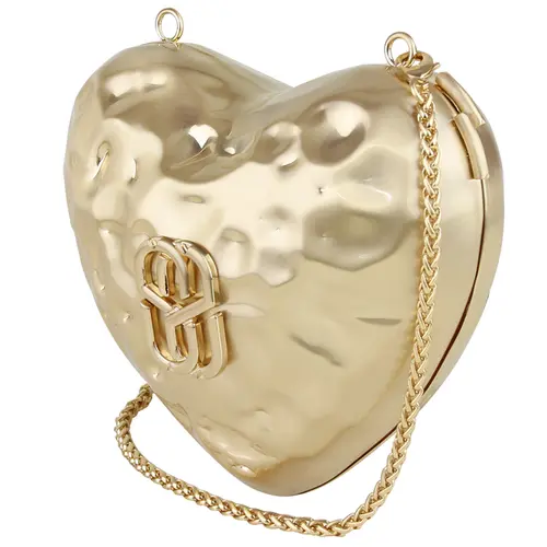 BOLSA PEQUENA HEART BEAT SCHUTZ DOURADO