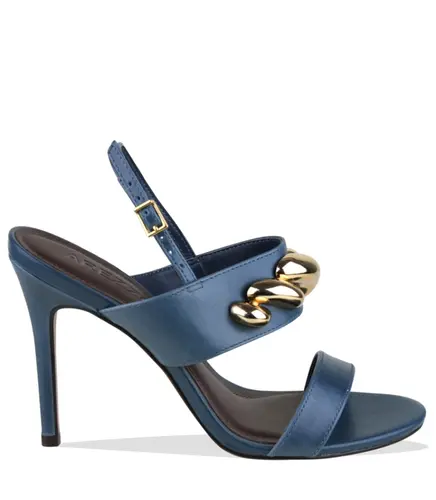 SANDÁLIA SALTO ALTO AREZZO AZUL