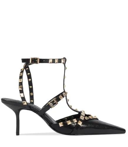 SCARPIN SALTO MÉDIO STUDS MIORLE SCHUTZ PRETO