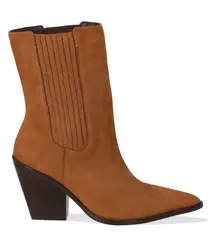 BOTA SALTO ALTO WESTERN LUIZA BARCELOS CARAMELO