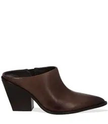 MULE SALTO ALTO LUIZA BARCELOS MARROM