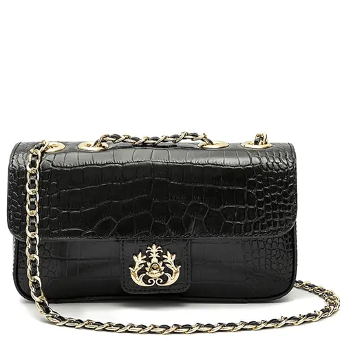 BOLSA PEQUENA ANNE NEW CROCO ISLA PRETO