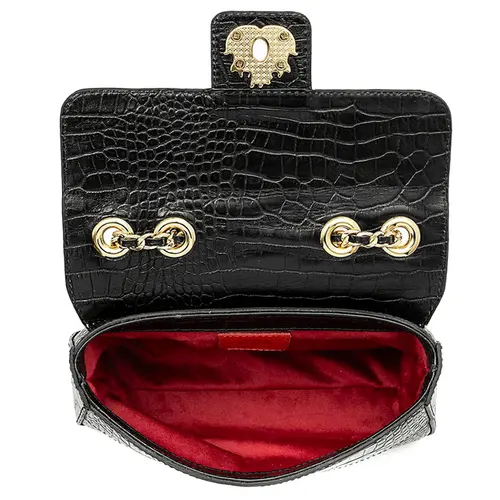 BOLSA PEQUENA ANNE NEW CROCO ISLA PRETO