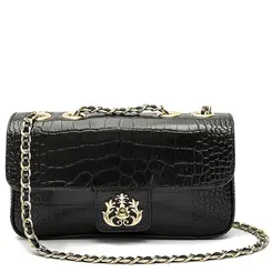 BOLSA PEQUENA ANNE NEW CROCO ISLA PRETO