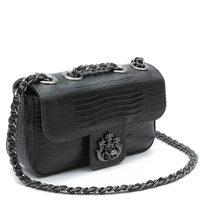 BOLSA PEQUENA ANNE LIZARD ISLA PRETO