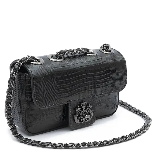 BOLSA PEQUENA ANNE LIZARD ISLA PRETO