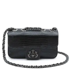 BOLSA PEQUENA ANNE LIZARD ISLA PRETO
