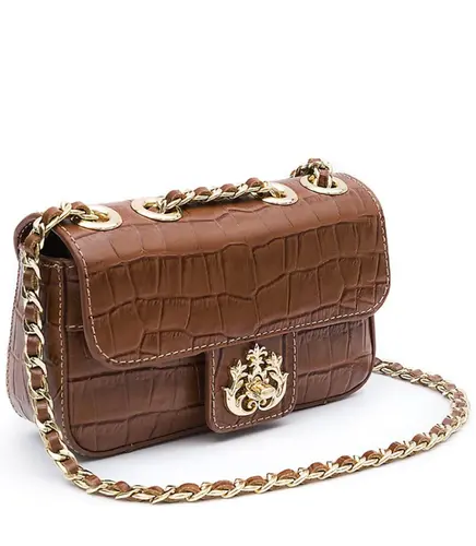 BOLSA PEQUENA ANNE NEW CROCO ISLA MARROM