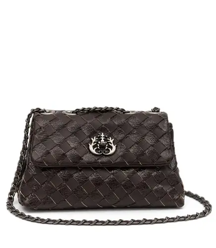MINI BOLSA FLAP TRESSÊ ISLA MARROM
